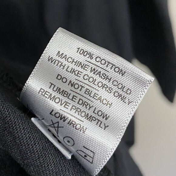 American Giant Polo Shirt Dress Womens M Black Popover Long Sleeve Cotton NEW - Picture 6 of 7